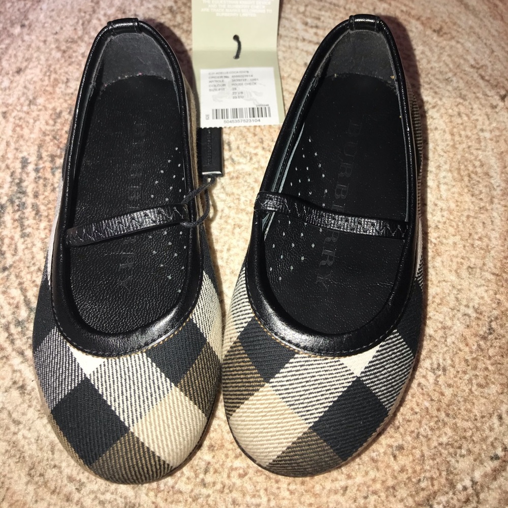 Burberry Mary Jane style shoes.